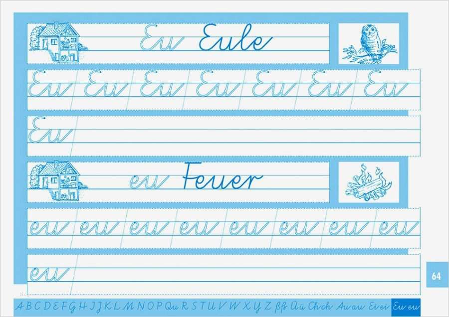 Vereinfachte Ausgangsschrift schreiben lernen Klasse 1