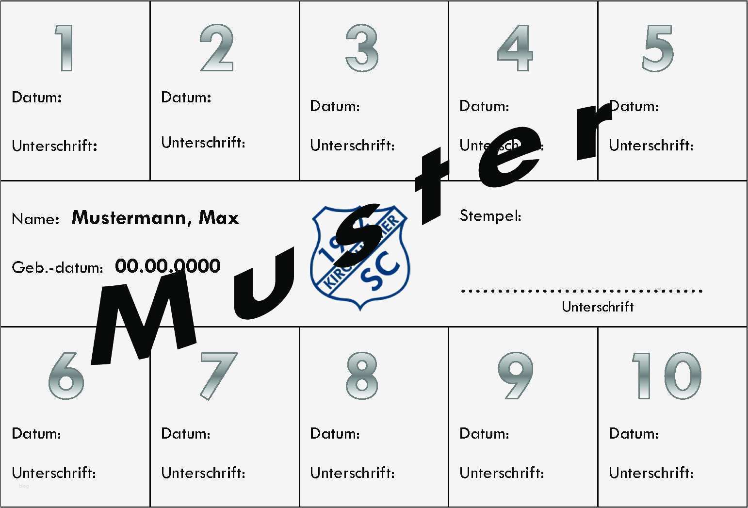 10er Karte Vorlage Süß Nutzung & Preise – Kirchheimer Sc