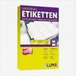 24 Etiketten Pro Blatt Vorlage Bewundernswert 70x36 Mm Luma Universal Qualitäts Etiketten Din A4 24 Stü