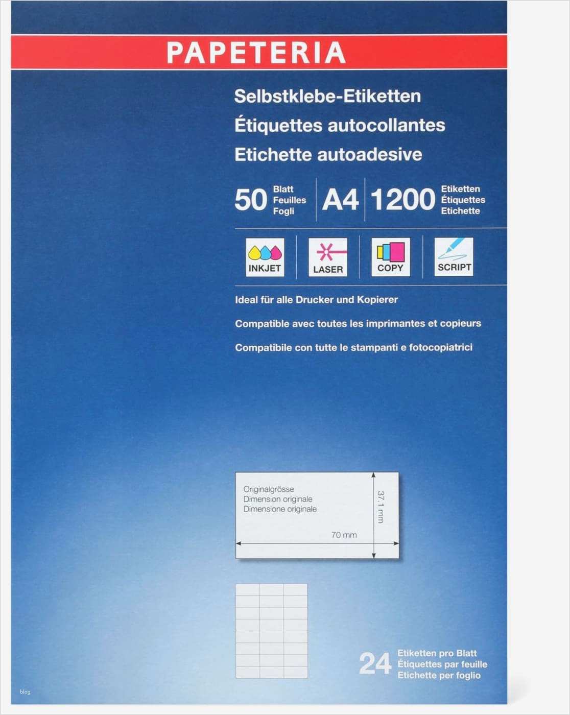 24 Etiketten Pro Blatt Vorlage Bewundernswert Papeteria Selbstklebe Etiketten 70x37 1mm Weiss