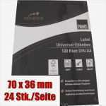 24 Etiketten Pro Blatt Vorlage Inspiration Primus 10 X 100 Blatt Selbstklebende Universal Etiketten