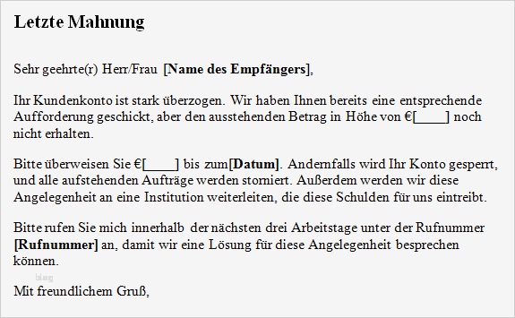 Textvorlagen für Ihre Mahnungen 1 2 3 Mahnung fice