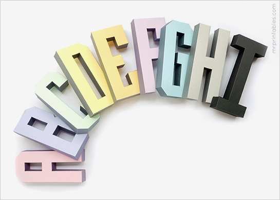 3d Buchstaben Vorlage Zum Ausdrucken Cool 3d Buchstaben Aus Papier