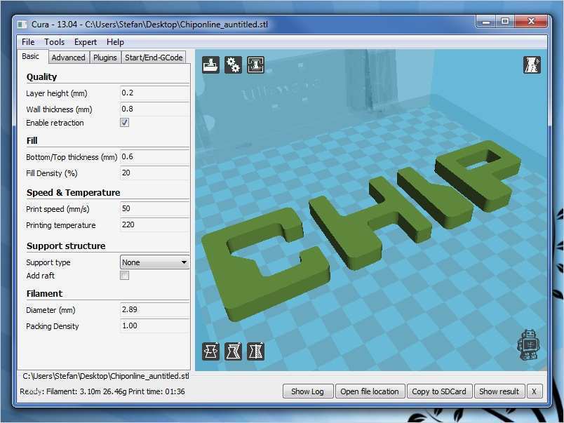 3d Drucker Vorlagen Erstellen Erstaunlich Cura Download Chip