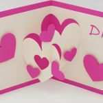 3d Karten Vorlagen Zum Ausdrucken Angenehm Pop Up Karten Basteln Mit Papier Herz Karte Selber