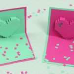 3d Karten Vorlagen Zum Ausdrucken Erstaunlich Pixel Herz Pop Up Karte Zum Muttertag