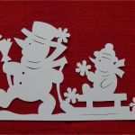 3d Vorlagen Für Dekupiersäge Angenehm Schneemann Mit Schlitten Fensterbild Filigran