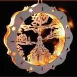 3d Vorlagen Für Dekupiersäge Einzigartig 3d Fensterbild Kirche Seiffen Mit Kurrende Rund 27cm Ac