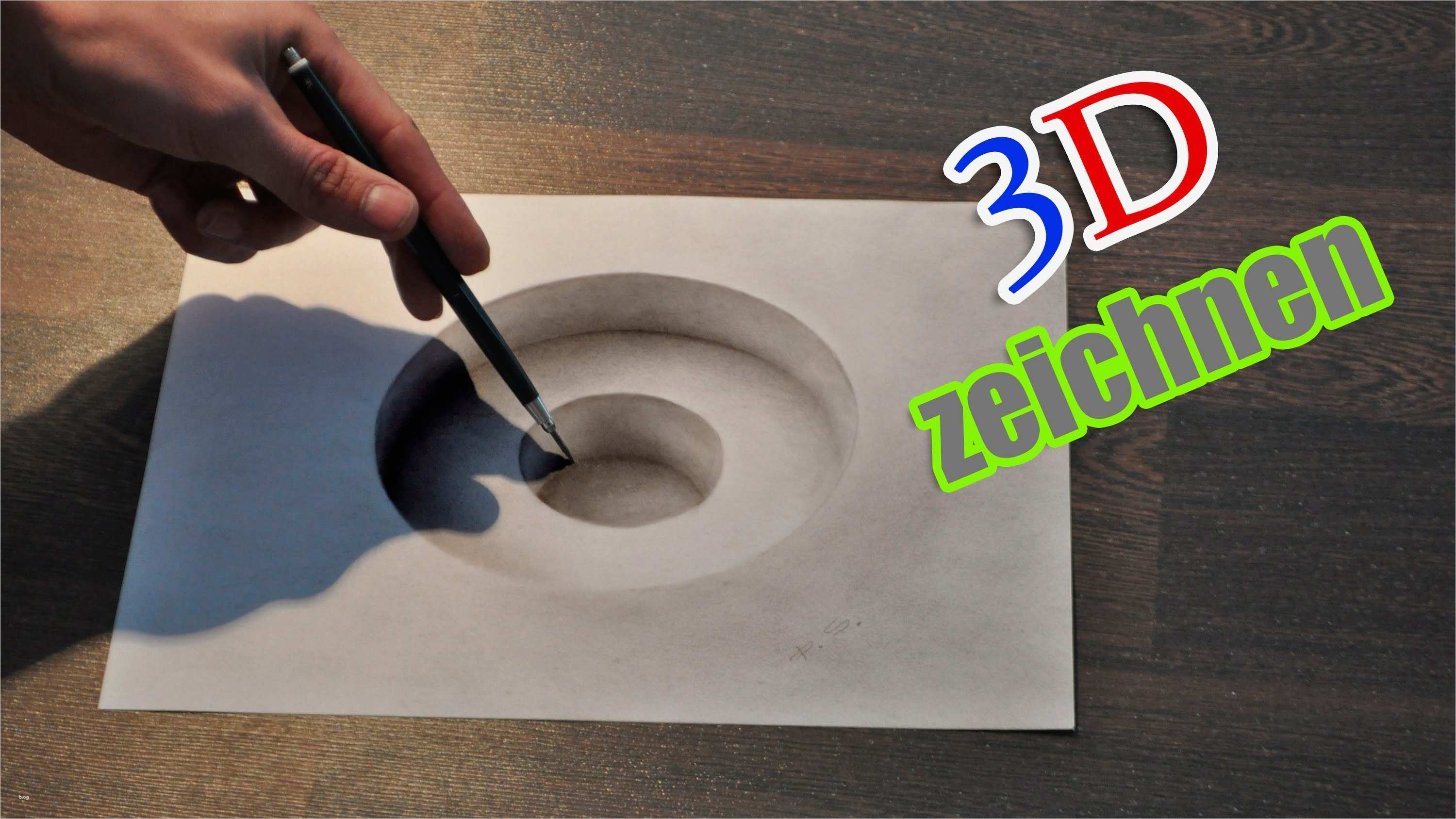 3D zeichnen Illusion malen Zeitraffer