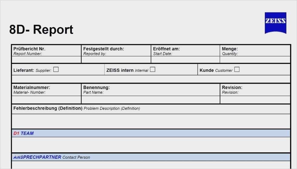 8d Report Vorlage Bewundernswert Fein Problemlösungsvorlage Galerie Dokumentationsvorlage