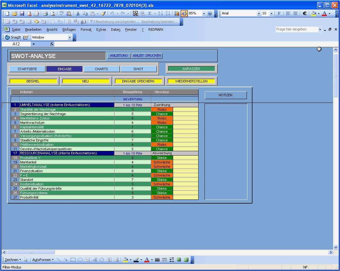 Abc Analyse Excel Vorlage Xls Süß Swot Analyse Excel Vorlage Zum sofort Downlaod