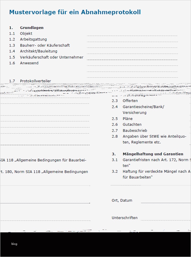 Abnahmeprotokoll Vorlage Kostenlos Elegant Abnahmeprotokoll Muster Zum Download