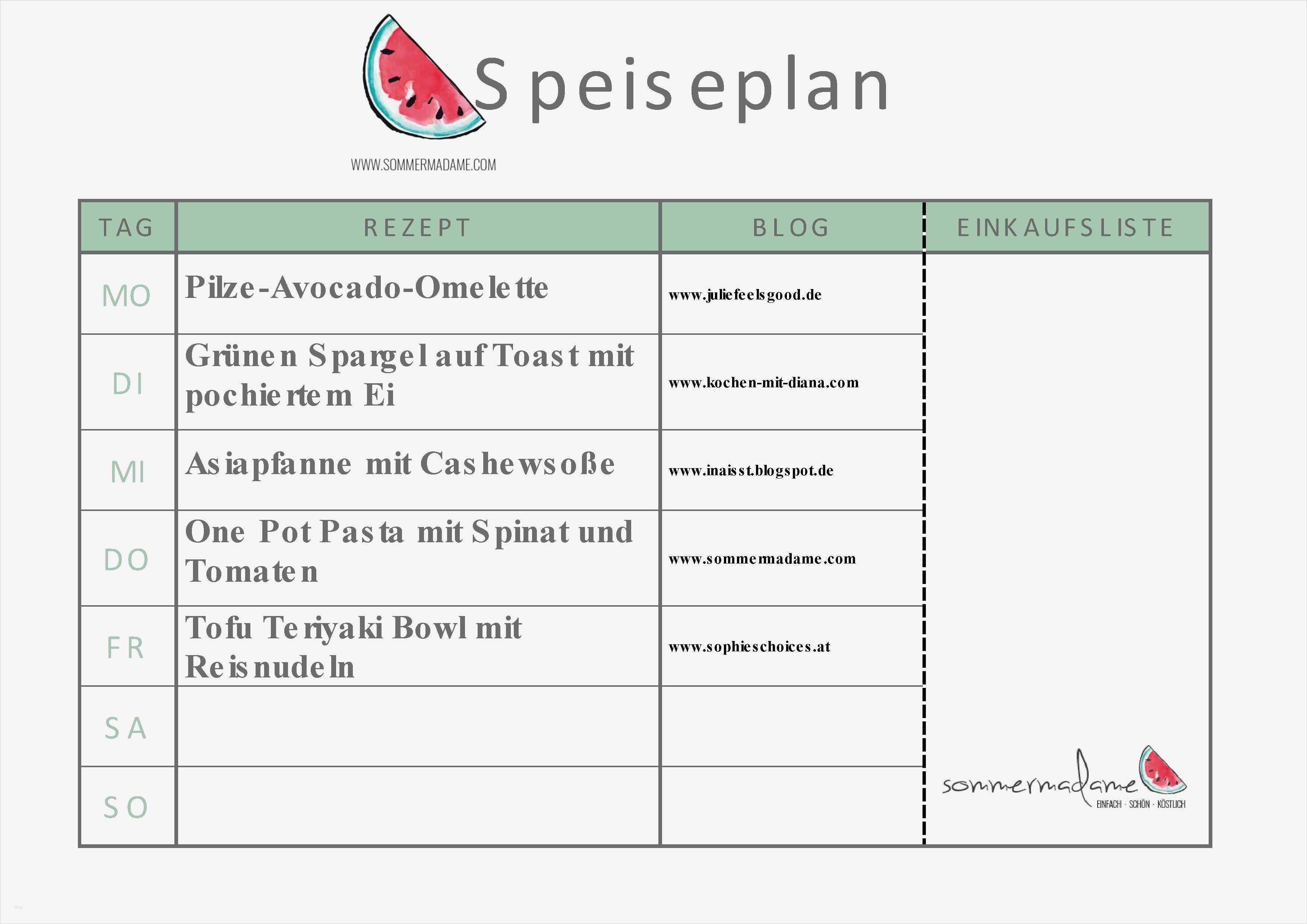 Abnehmplan Vorlagen Best Of Kostenloser Wochenspeiseplan Mai 2017 Speiseplan