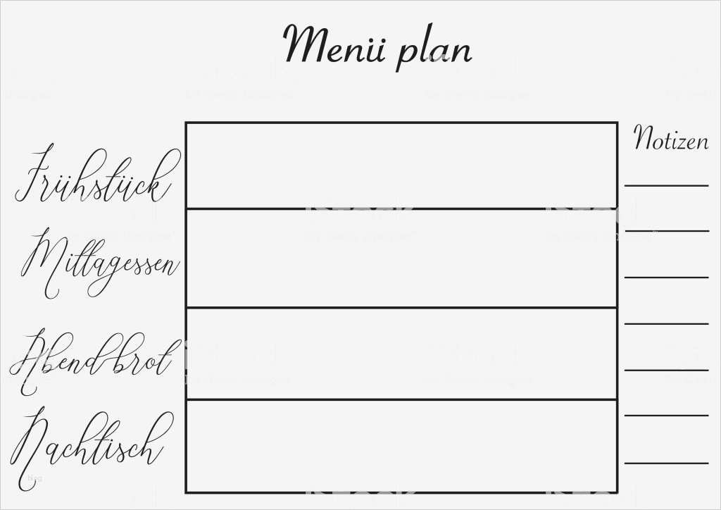 Abnehmplan Vorlagen Erstaunlich Berühmt Abendessen Mahlzeit Planer Vorlage Bilder