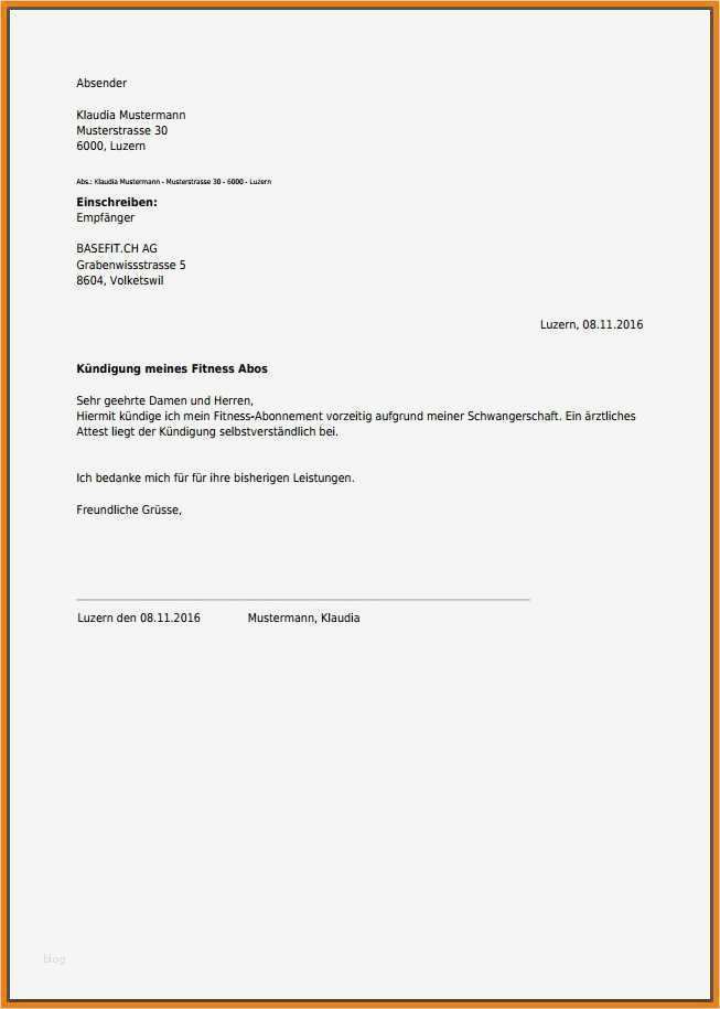 Abo Kündigung Vorlage Fabelhaft 11 Vorlage Kündigung