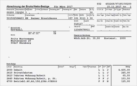 Abrechnung Der Brutto Netto Bezüge Vorlage Genial Arbeitnehmer Online