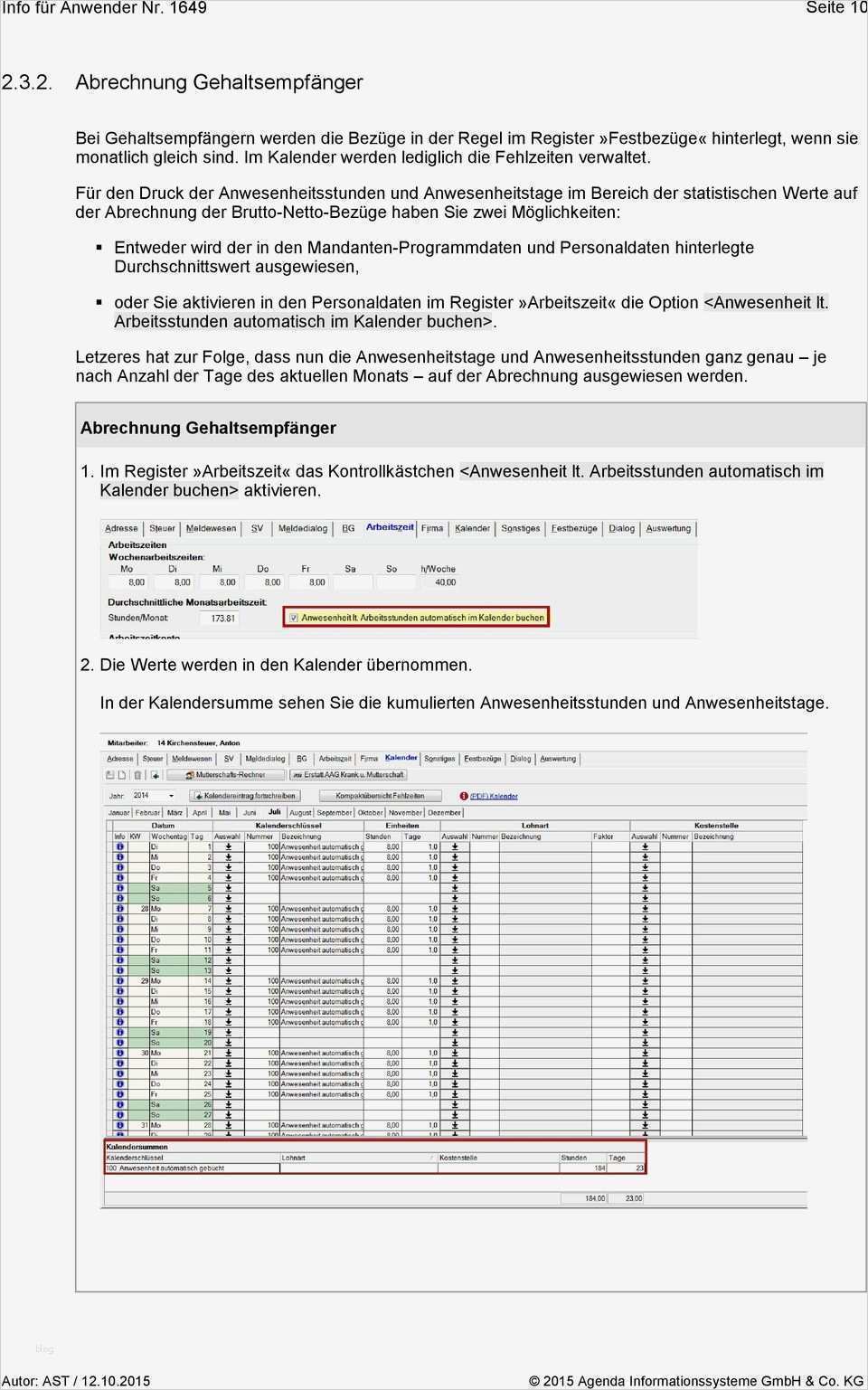 Abrechnung Der Brutto Netto Bezüge Vorlage Großartig Kalender In Agenda Lohn Pdf