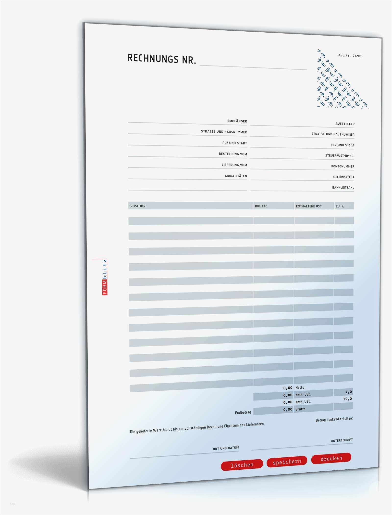 Abrechnung Der Brutto Netto Bezüge Vorlage Großartig Rechnung Brutto Umsatzsteuer Variabel