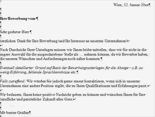 Absage Bewerbung Vorlage Großartig Absage Bewerbung Vorlage – Vorlagen Komplett