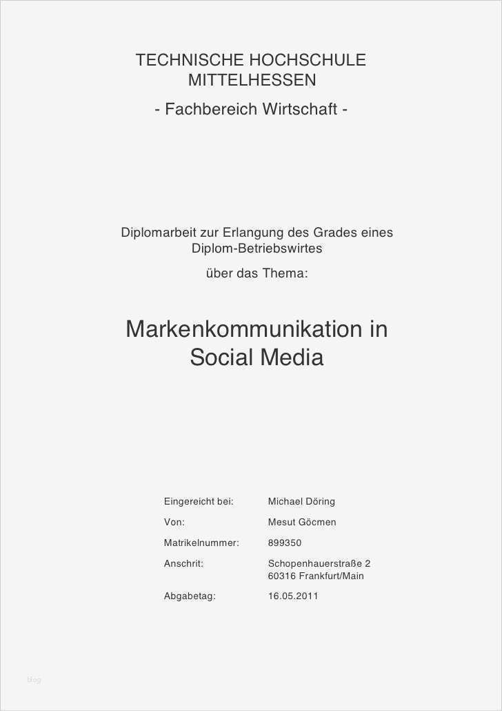 Abschlussarbeit Vorlage Schönste Diplomarbeit Markenkommunikation & social Media