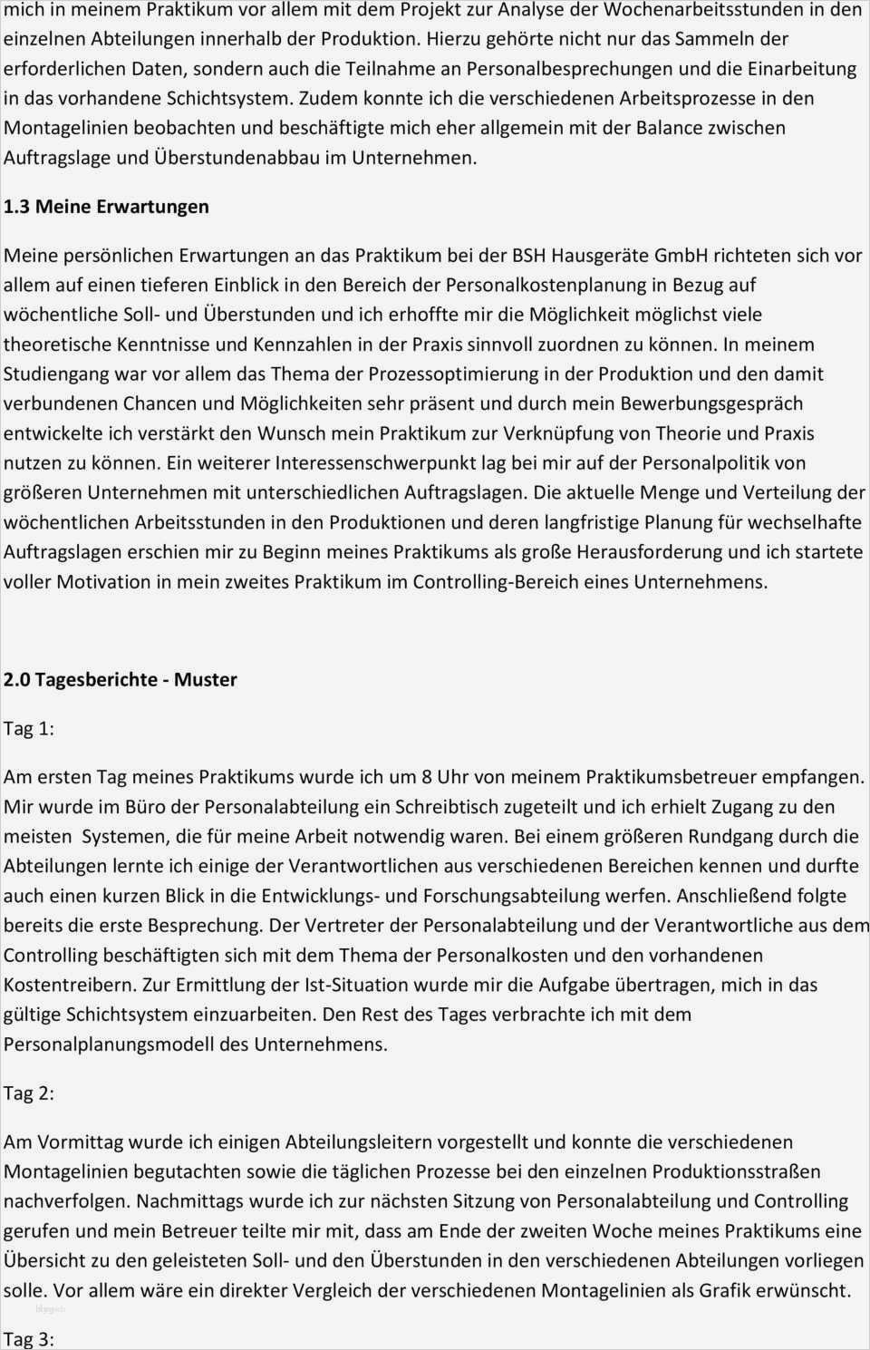 Abschlussbericht Praktikum Vorlage Schönste Tagesbericht Praktikum Vorlage Unglaubliche