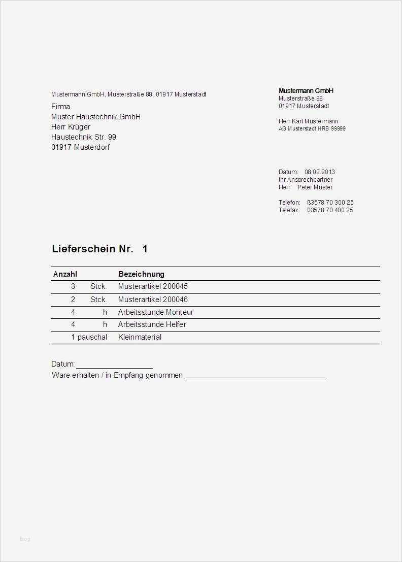 Access Datenbank Vorlagen Rechnungen Bewundernswert Muster Lieferschein Erstellt Mit Dem Programm Hth Rechnungen