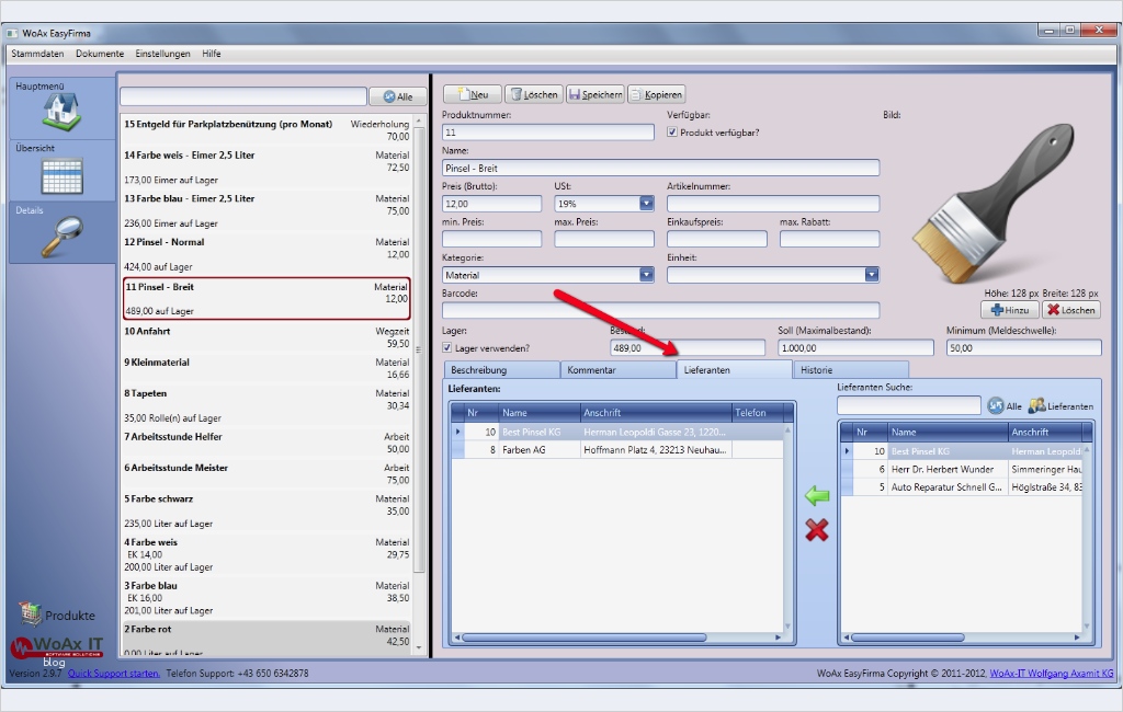 Access Lagerverwaltung Vorlage Gut Warenwirtschaftsprogramm Easyfirma Pc Windows