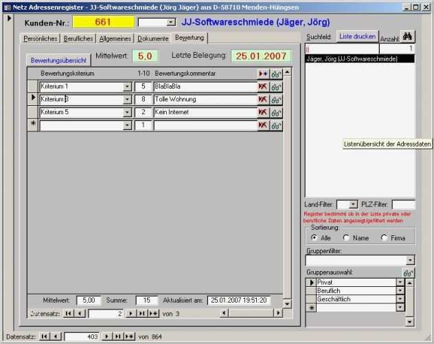 Adressverwaltung für Access 2000 Download