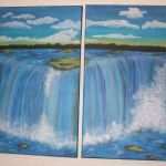 Acrylbilder Vorlagen Für Anfänger Angenehm Kreativ Oder Primitiv Niagarafälle In Acryl