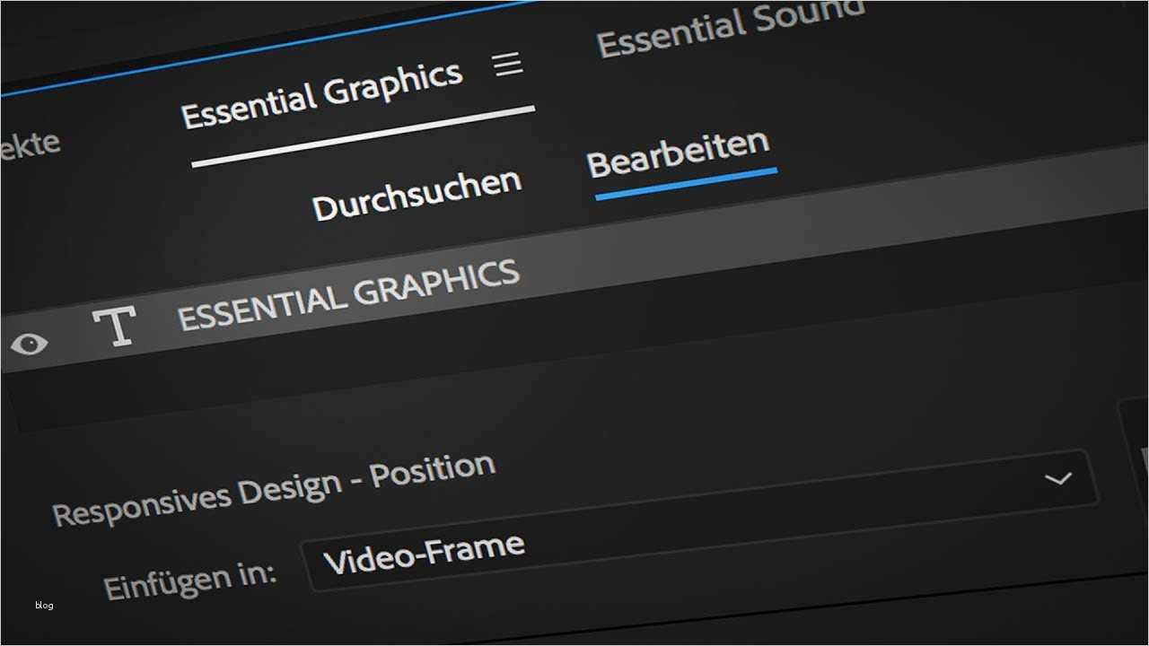 Adobe Premiere Vorlagen Bewundernswert Tutorial Zum Essential Graphics Panel In Adobe Premiere