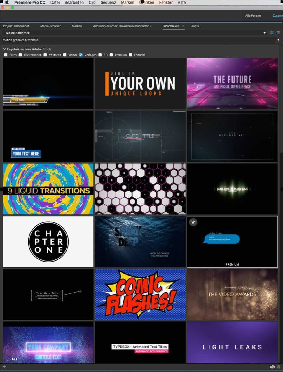 Adobe Premiere Vorlagen Erstaunlich Motion Graphics Vorlagen Nutzen Film Tv Video