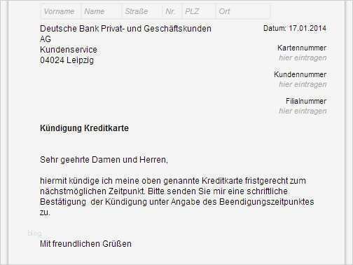 Adressänderung Bank Vorlage Luxus Deutsche Bank Kreditkarte K Ndigen Vorlage Download Chip