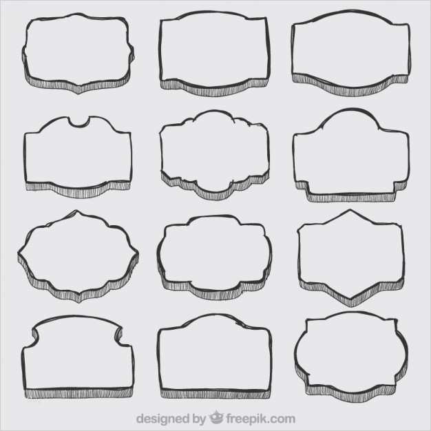Adressetiketten Vorlage Elegant Sketchy Retro Etiketten