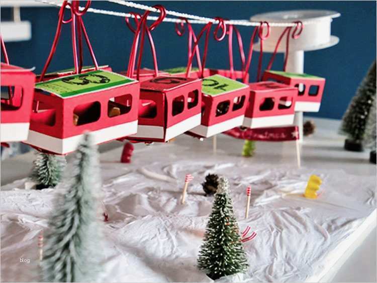 Adventskalender Basteln Vorlagen Inspiration Seilbahn Adventskalender Basteln