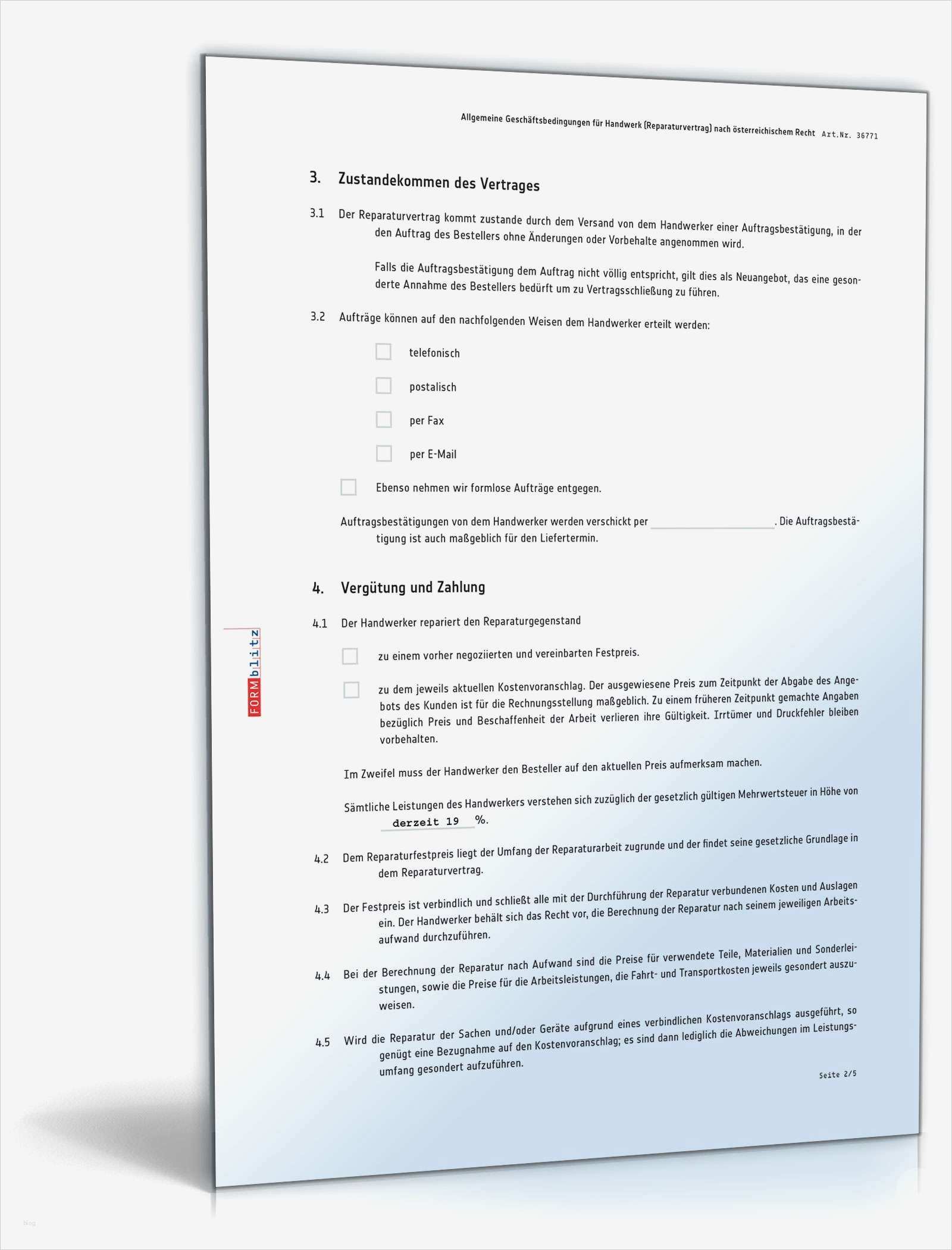 Agb Vorlage Elegant Agb Handwerk Muster Vorlage Zum Download