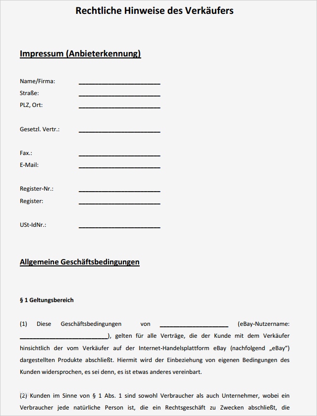 Agb Vorlage Kostenlos Erstaunlich Agb Ebay Shop Als Muster Zum Download