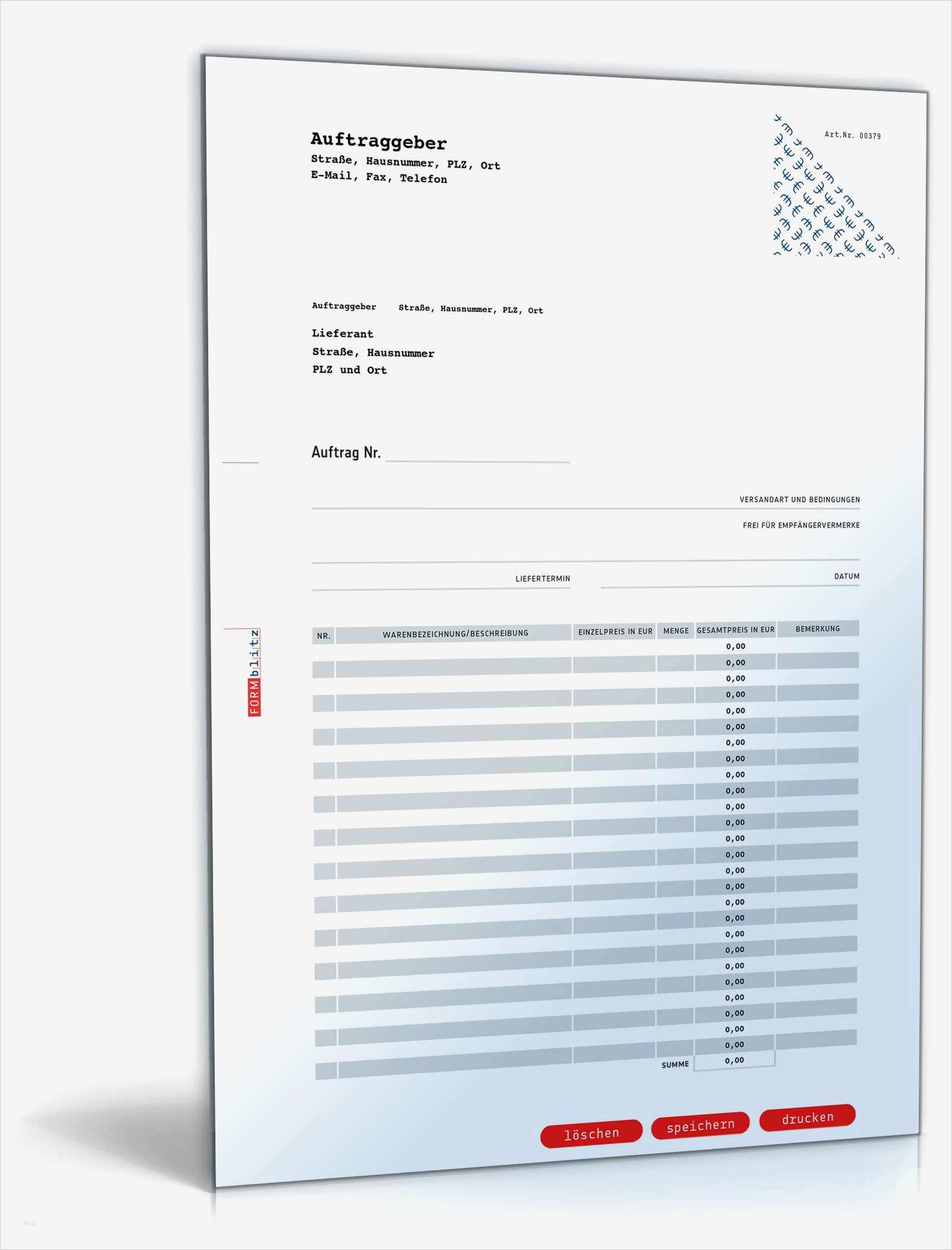 Agb Vorlage Kostenlos Hübsch Bestellformular