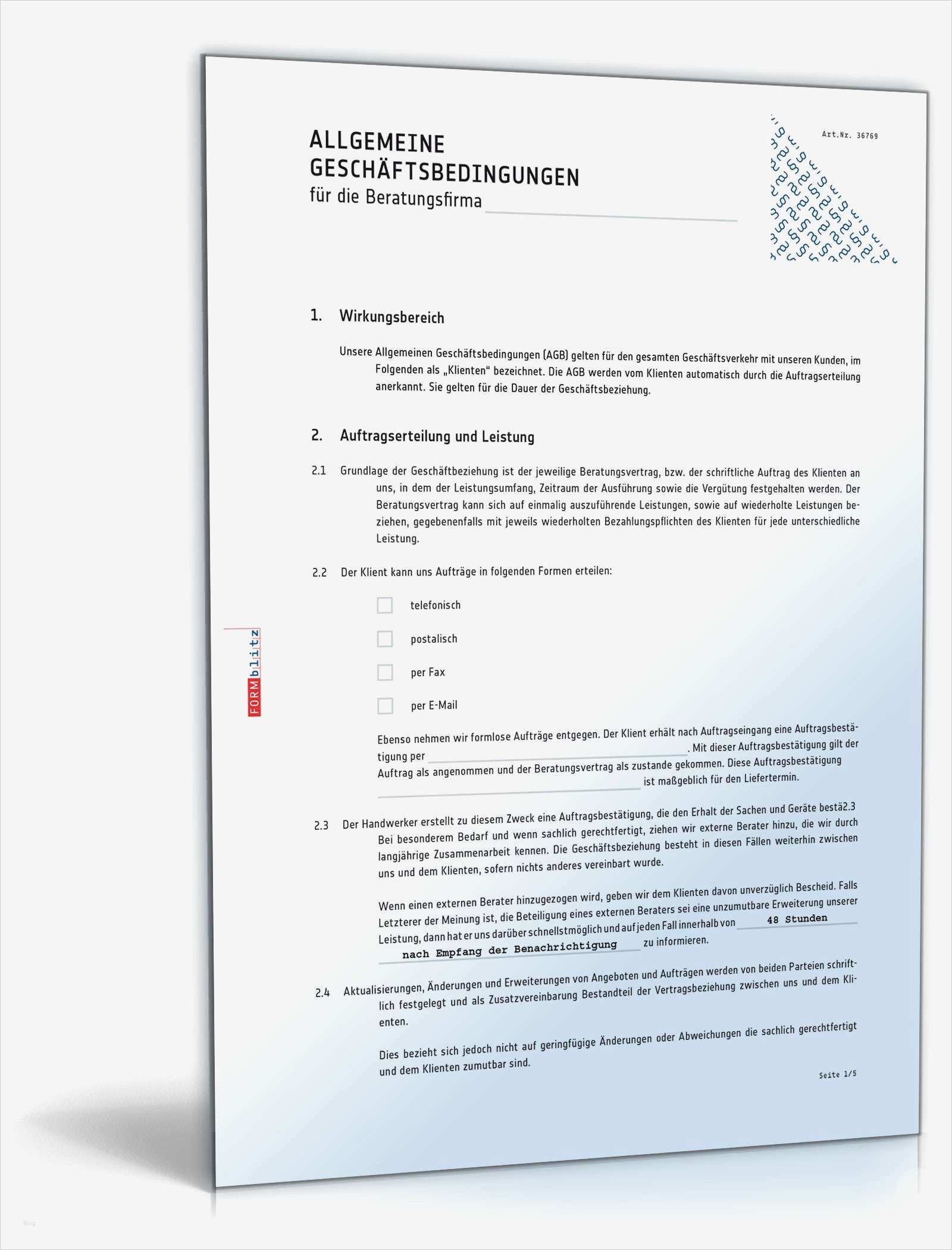 Agb Vorlage Luxus Agb Für Eine Beratungsfirma Muster Vorlage Zum Download