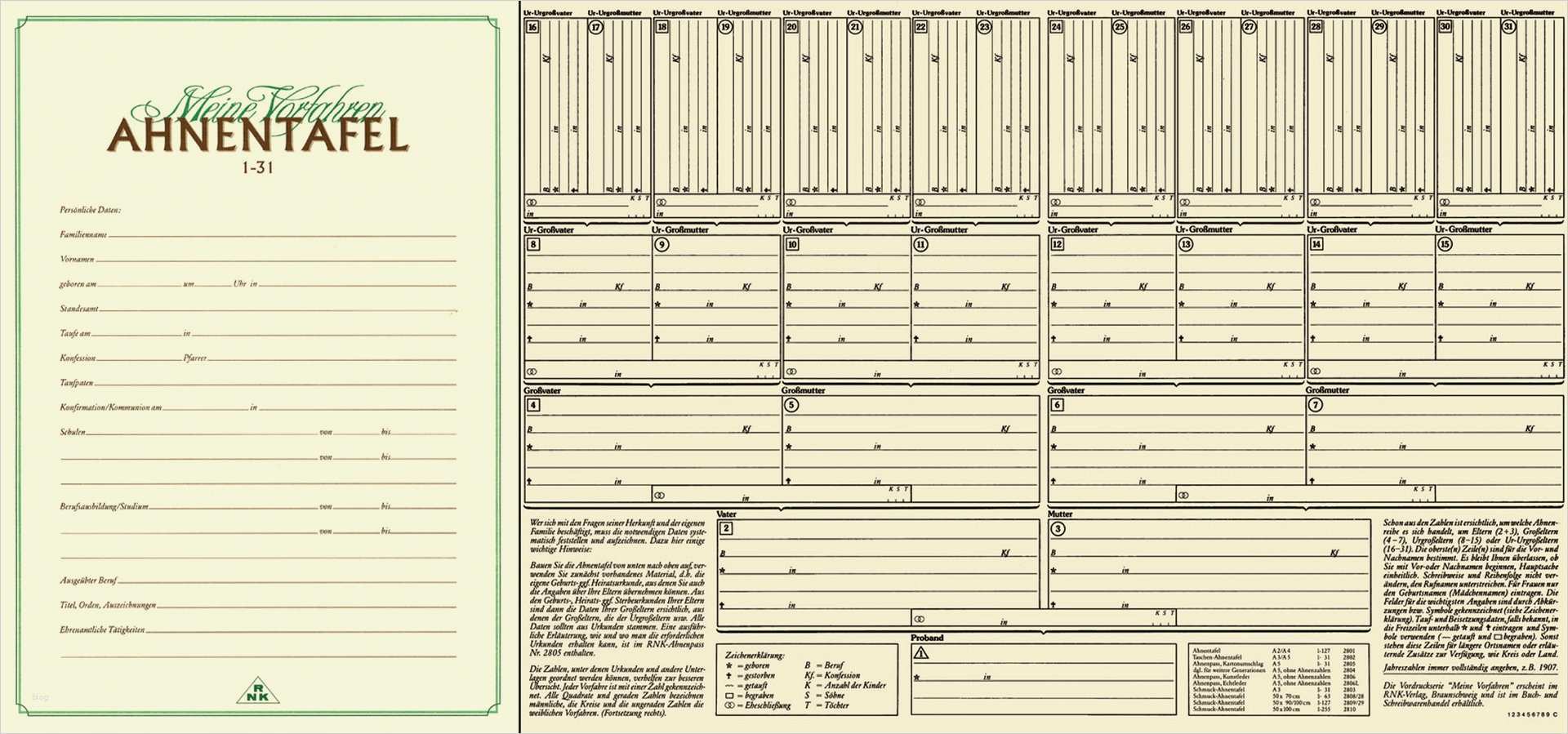 Ahnentafel Vorlage Erstaunlich Ahnentafel "meine Vorfahren" 1 31 Im Geneashop