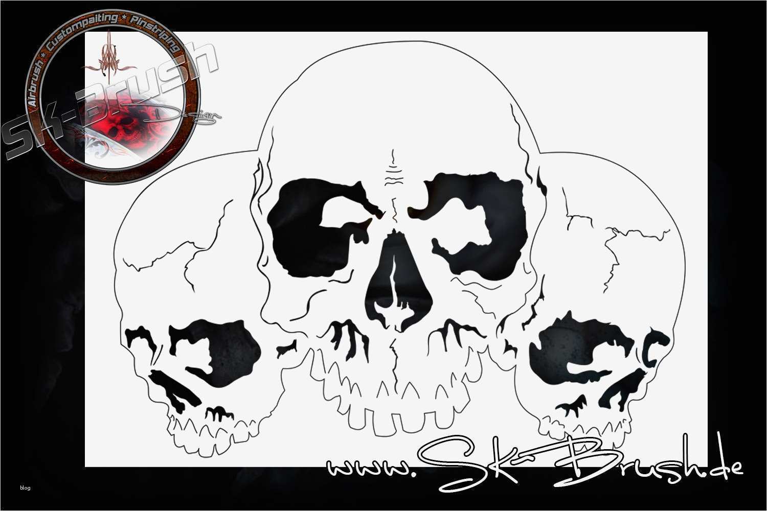 Airbrush Vorlagen Für Anfänger Wunderbar Airbrush Skull totenkopf Schädel Schablone Stencil