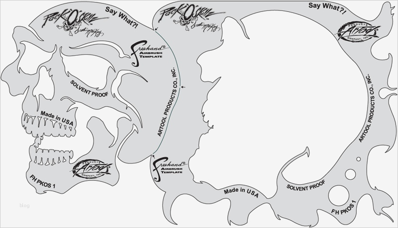Airbrush Vorlagen Inspiration Artool Template Pack Of Skulls
