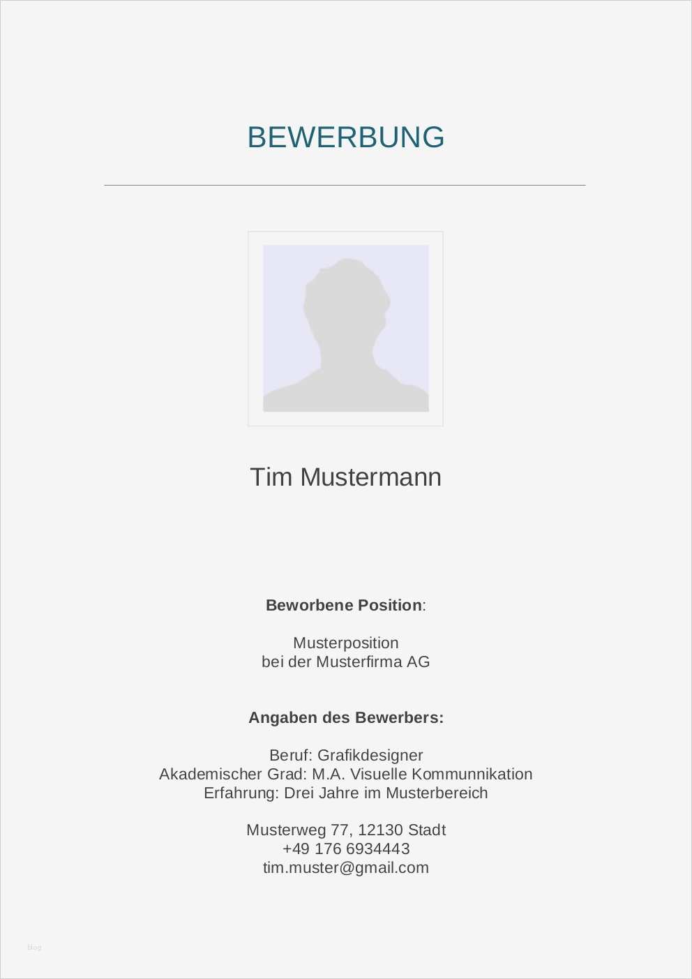 Akademischer Lebenslauf Vorlage Luxus Bewerbung Deckblatt Muster Vorlage 3