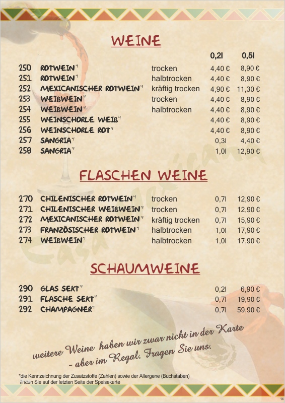 Allergene Speisekarte Vorlage Angenehm Speisekarte