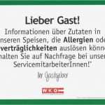 Allergene Speisekarte Vorlage Süß Neue Eu Verordnung Zur Kennzeichnung Von Allergenen