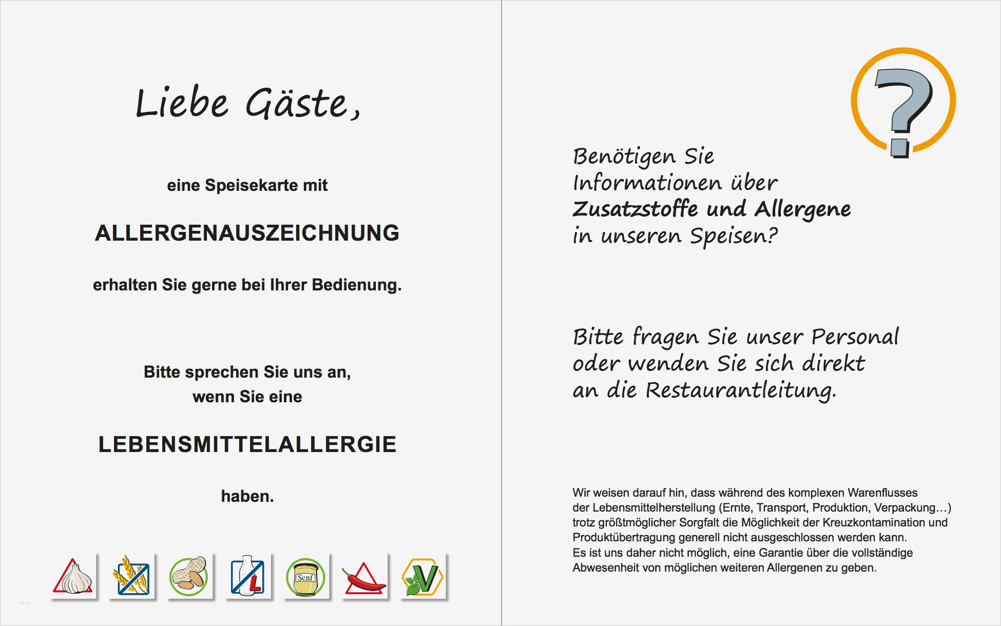 Allergenkennzeichnung Vorlage Einzigartig Umsetzung Der Allergen Kennzeichnung
