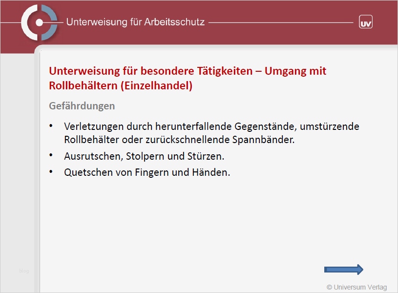 Allgemeine Sicherheitsunterweisung Vorlage Erstaunlich Unterweisungspräsentation Umgang Mit Rollbehältern