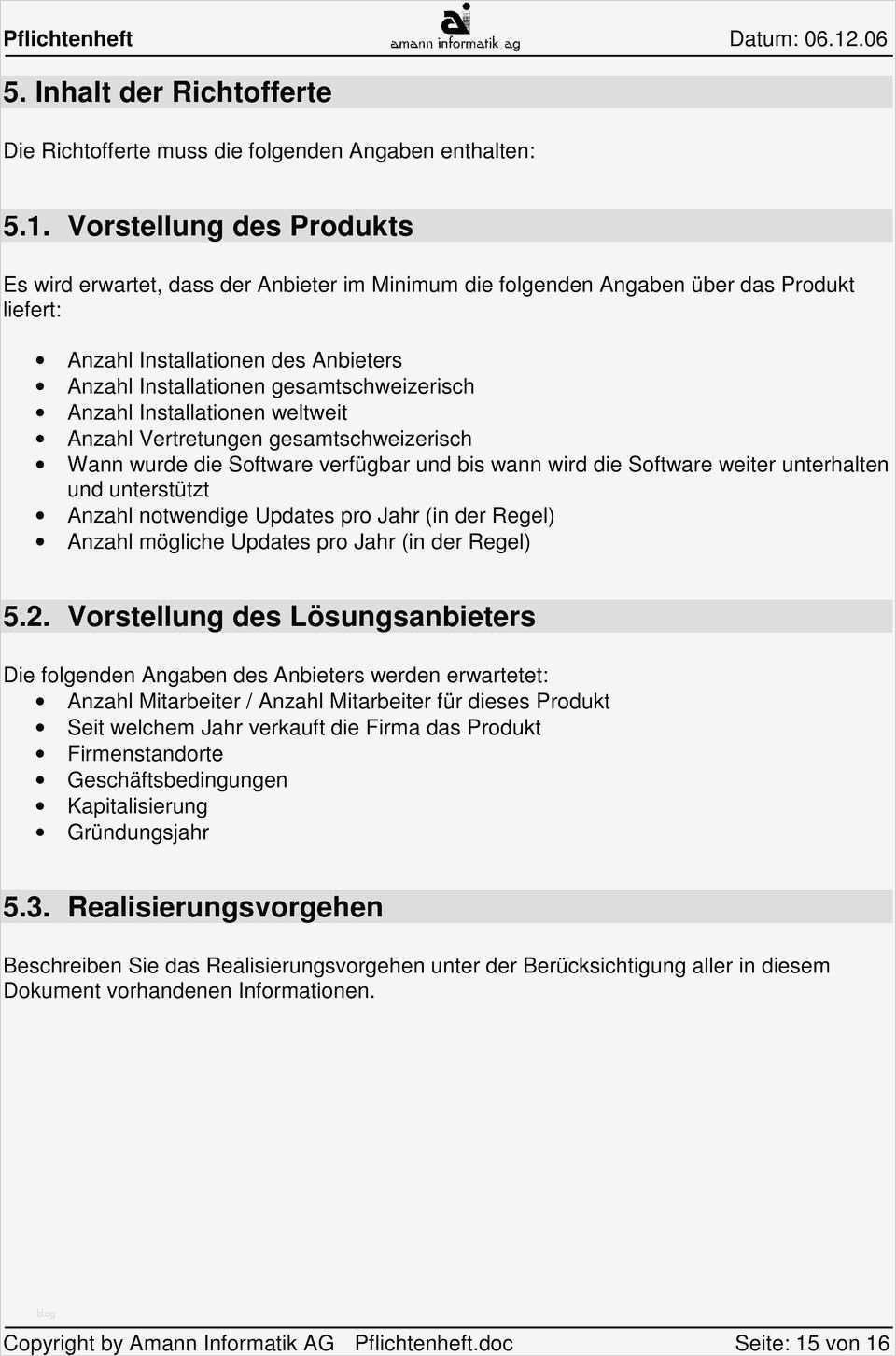 Anforderungskatalog Vorlage Wunderbar Vorlage Pflichtenheft Für Evaluation Einer Erp