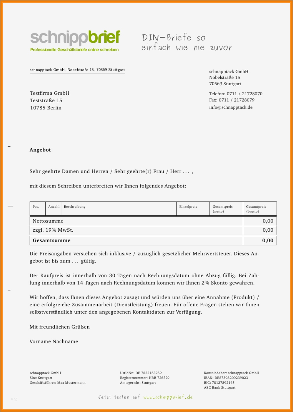 Angebot Erstellen Vorlage Wunderbar Beste Vorlage Angebot Galerie Beispiel Wiederaufnahme