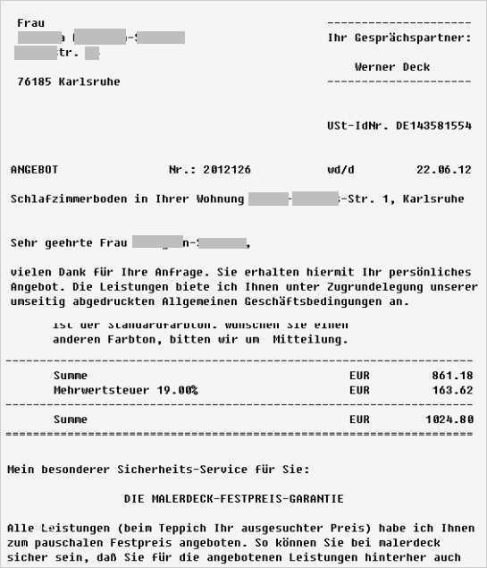 Angebot Festpreis Vorlage Wunderbar Angebot Archives Seite 5 Von 7 Malerdeck