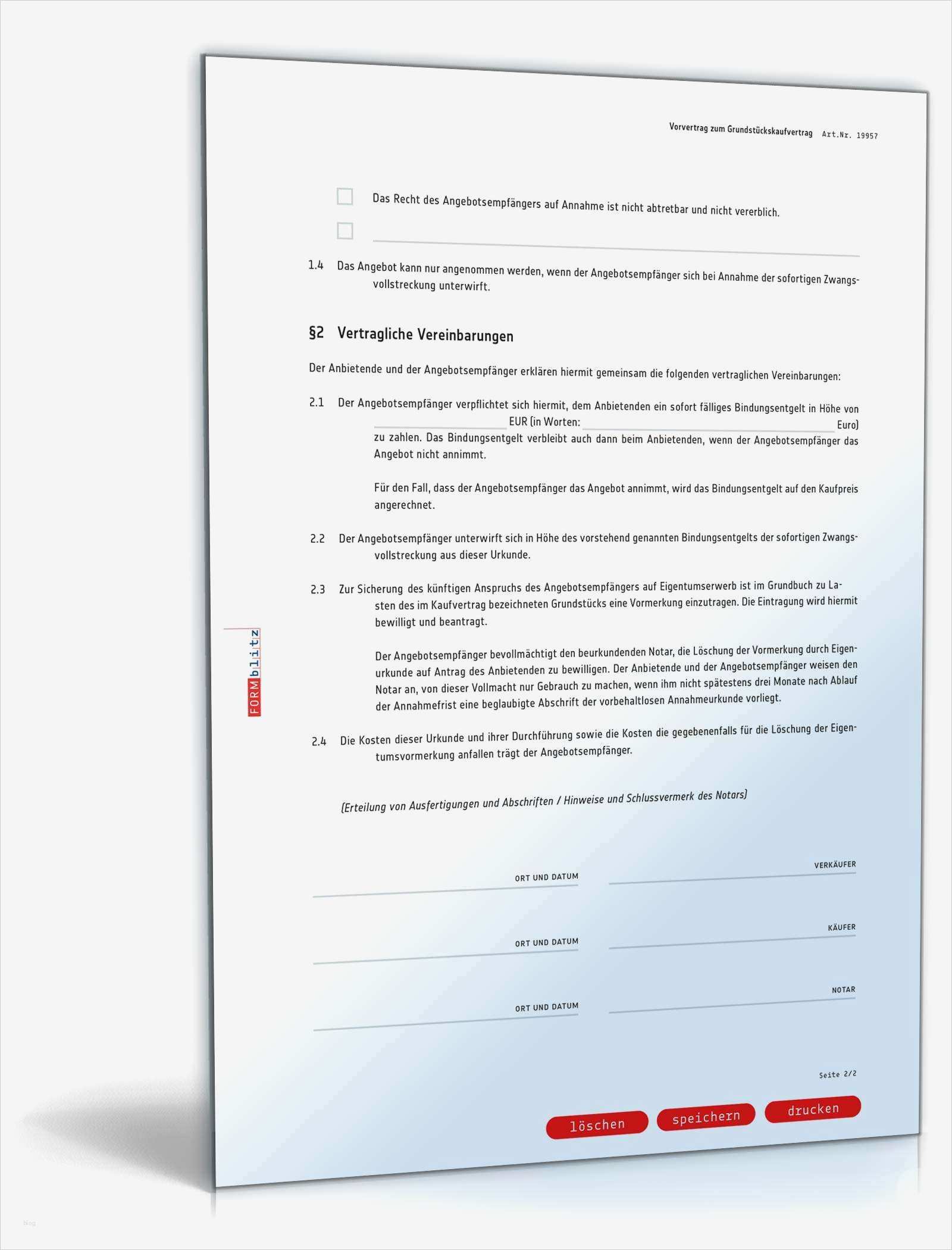 Angebot Für Hauskauf Vorlage Best Of Vorvertrag Grundstückskaufvertrag